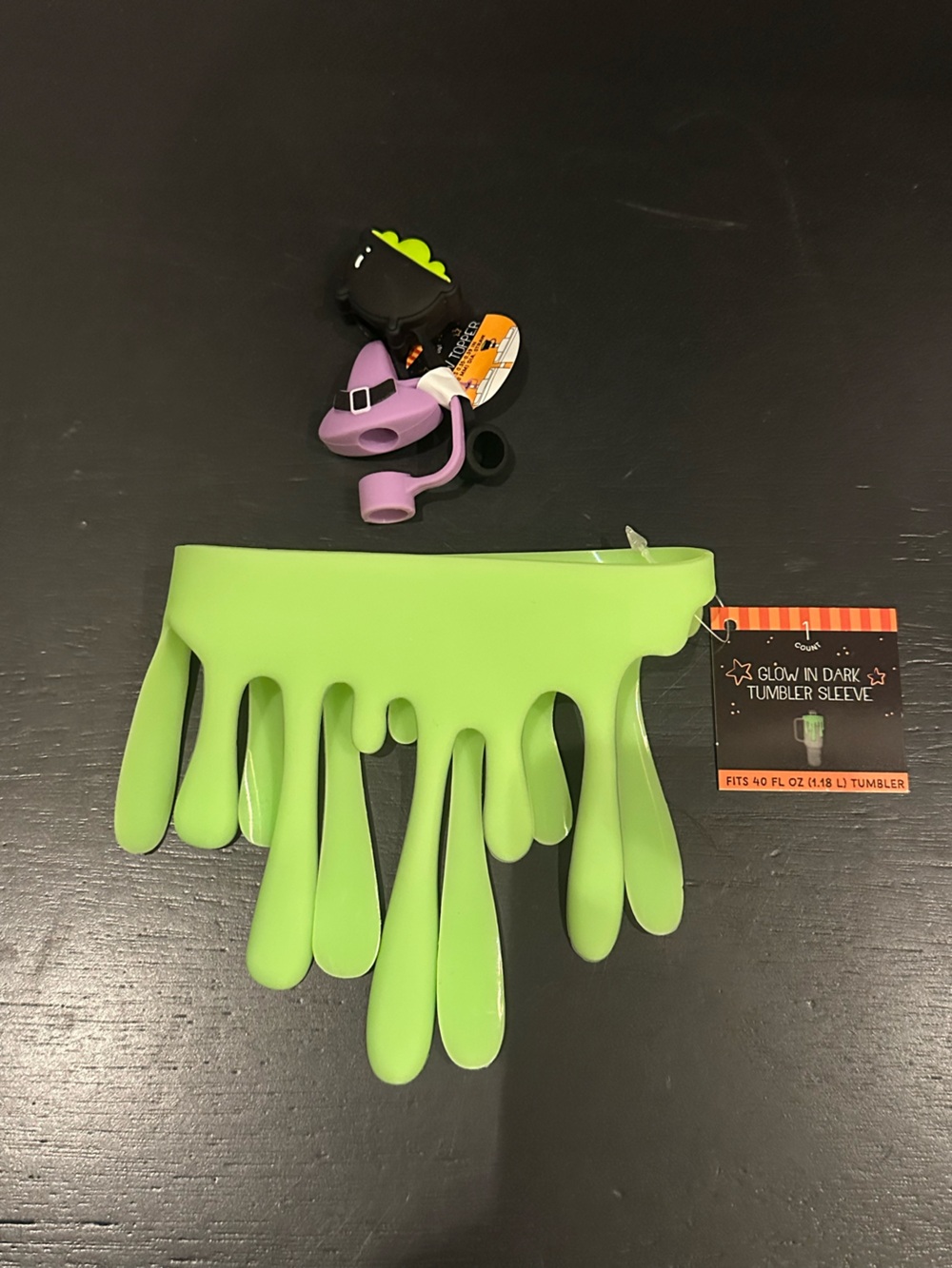 Target Bullseye Playground Glow in the Dark Tumbler Sleeve + 2 Straw Toppers